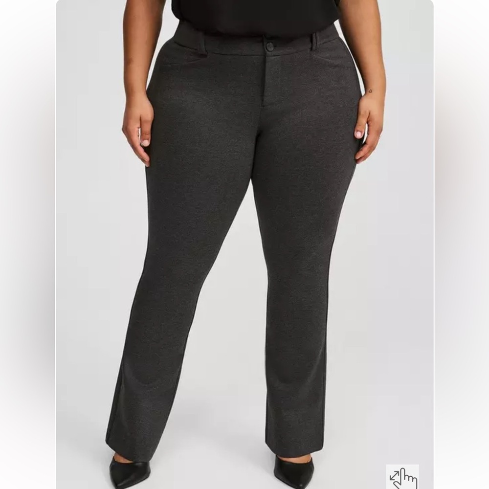 Torrid Studio Trouser Bootcut Ponte Pants Charcoal 22 Regular‎ 29” Inseam